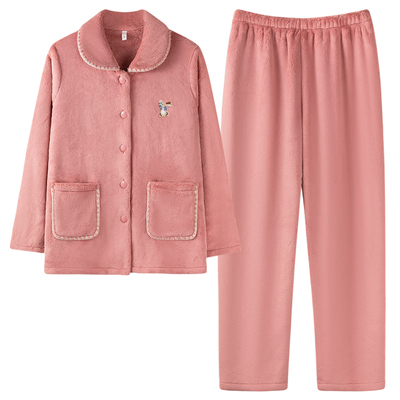 高品质睡衣女款2025超火新款珊瑚绒厚实柔软保暖爆款加厚冬装居家