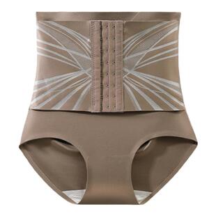 排扣高腰收腹内裤女收小肚子强力收腹提臀束腰神器产后塑身形秋冬