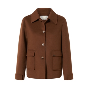 ELSEWHERE珂思【商场同款】绢丝羊毛毛呢外套女秋季新款