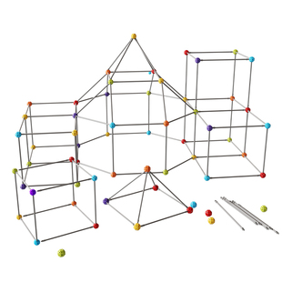 城堡3D几何建构玩具图形拼搭男儿童立体空间思维训练积木拼插帐篷