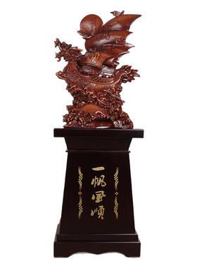 大型一帆风顺龙船摆件