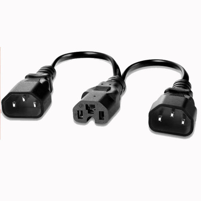 三轮车电动车电瓶 车充电 器 口转换插 头品字一分二接电池连接线