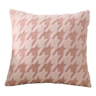 黑白灰色毛绒抱枕套客厅沙发靠垫办公室腰垫样板间冷色装饰靠枕套