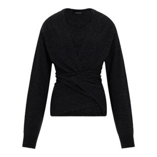 concise-white/简白 秋冬女士新款假两件针织衫银泰百货 301257