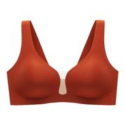 伊维斯红色内衣女本命年无钢圈聚拢蕾丝文胸