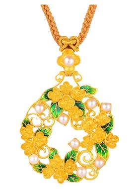 女古法金桂馥兰香吊坠结婚仿真