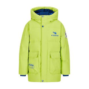 雪中飞kids童装儿童羽绒服冬季新款男童中大童加厚撞色印花羽绒服