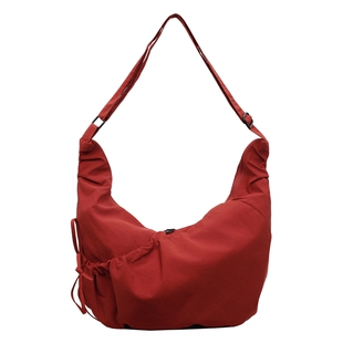 饺子包休闲斜挎包女包2026新款大容量高级感超轻黄色百搭女布包包