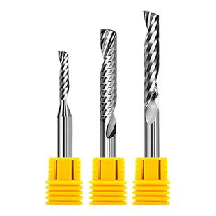 3.175雕刻刀单刃螺旋钨钢铣刀电脑广告密度板数控雕刻机刀具刀头