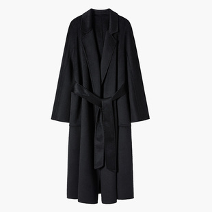 CROWNLESS未冕新款高级冬季轻奢长款羊绒毛大衣外套女双面呢外搭