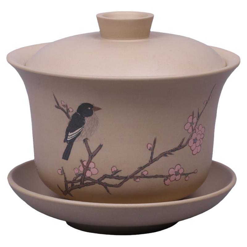 云南建水紫陶王天龙功夫茶具盖碗