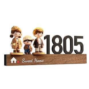 门牌号码牌家用入户门装饰门牌号高级感定制轻奢创意可爱数字门贴回家仪式感发光房号牌新家住宅门口门号定做