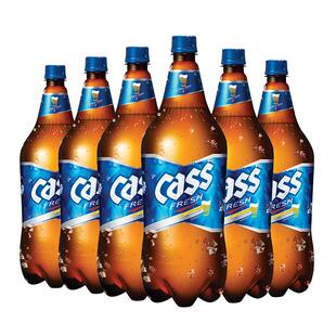 CASS 凯狮啤酒整箱原装进口韩国cass啤酒原味家庭装1.6L*6 大瓶装