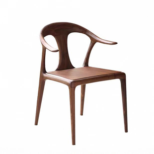 餐椅白蜡木极简家用鸭舌椅北欧风格白蜡木橡胶木鸭嘴椅新中式椅