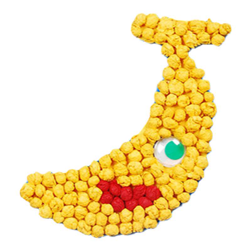 手揉纸贴画 搓纸画儿童手工制作材料包幼儿园小班diy粘贴创意玩具