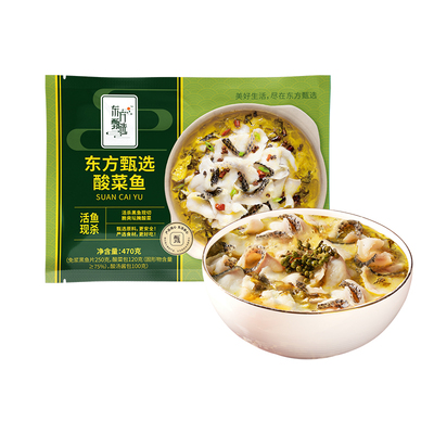 东方甄选酸菜鱼黑鱼片470g/袋