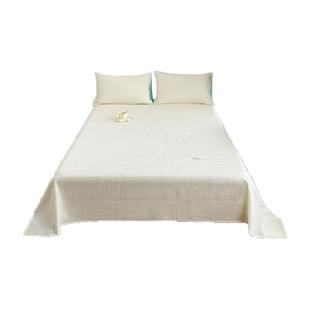 无印良品A类华夫格纯棉床单单件床盖100全棉榻榻米被单单人三件套