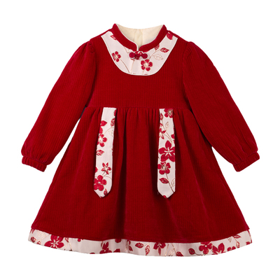 厵yuan女童汉服冬季加厚连衣裙