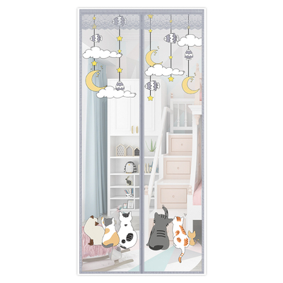 夏季卡通自吸免打孔防蚊门帘