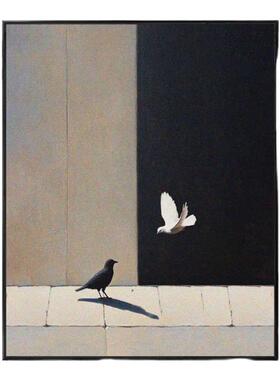 黑白简约艺术挂画卧室