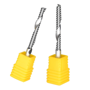 蓝科3.175单刃螺旋钨钢铣刀电脑数控亚克力雕刻刀具PVC雕刻机刀头