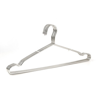 厂家实心304不锈钢衣架大衣架子儿童防滑无痕家用挂衣批发挂衣架