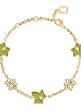 【AHALOLO合作联名款】Lola Rose罗拉玫瑰常青藤手链绿纹石设计