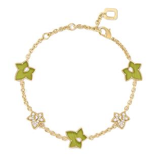 【AHALOLO合作联名款】Lola Rose罗拉玫瑰常青藤手链绿纹石设计