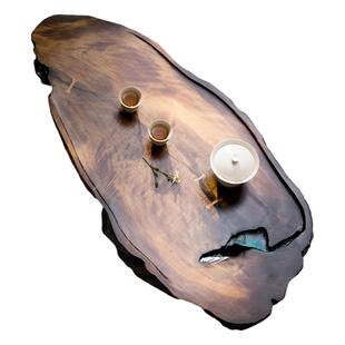 原创设计实木整块茶盘家用随形托盘纯手工干泡台树根树脂禅意茶海