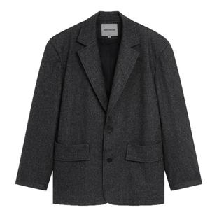 BODYDREAM总裁灰西服外套男GeekChic宽松休闲毛呢西装/羊毛套装