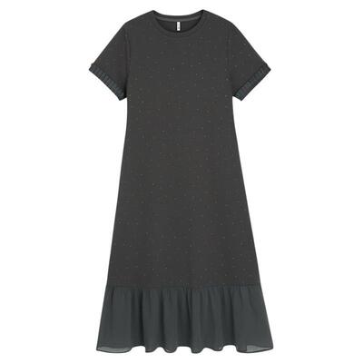 微胖mm设计感休闲连衣裙2025夏季