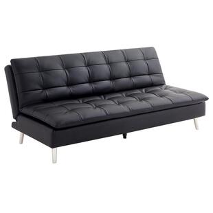 全友家居2026新款复古风客厅折叠两用沙发床小户型直排黑色沙发