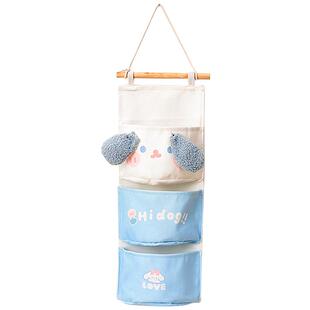 布艺收纳袋挂袋墙挂式门后大容量悬挂可爱置物兜宿舍墙上壁挂神器