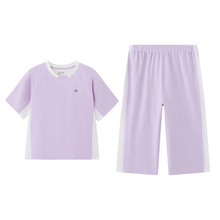 全棉时代儿童春夏季抗菌针织家居服男女孩宝宝纯棉睡衣睡裤套装