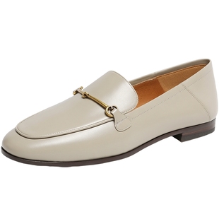 百丽92系列真皮乐福鞋女新款鞋子通勤平底深口单鞋小皮鞋BNB23AA4