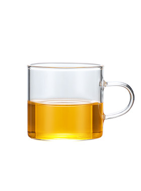 玻璃杯子套装家用带把绿茶