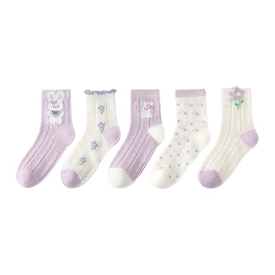 棉奇熊纯棉凉感可爱卡通棉袜