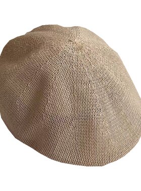 夏季黑色镂空贝雷帽显脸小时尚