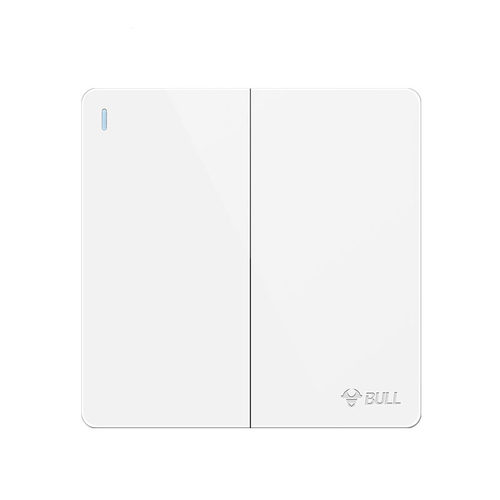公牛插座旗舰开关插座二开单控墙壁开关双开单控面板家用G12白
