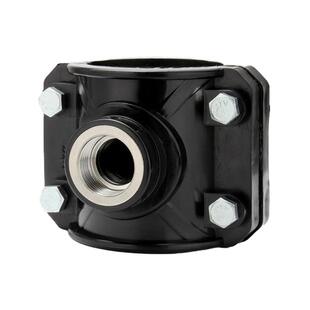 PE管道增接口哈夫节抢修接内丝鞍座配件三通快接不锈钢25抱箍接头