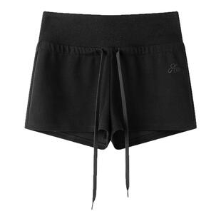 ACMEAURA抽绳低腰紧身运动短裤夏季修身百搭显瘦弹力包臀瑜伽裤