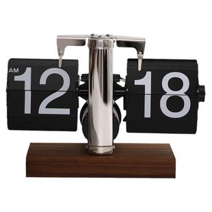 翻页时钟日历摆件轻奢小众高级感客厅电视柜酒柜意式极简风装饰品