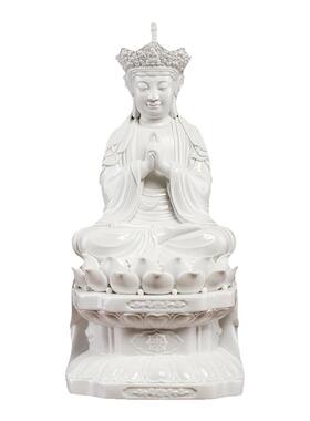 戴玉堂陶瓷摆件大日如来毗卢遮那佛华严三圣神像文殊普贤菩萨佛像