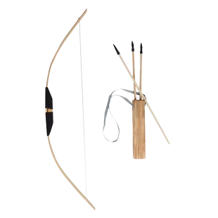 儿童猎人道具仿真竹制弓箭套装男孩骑士士兵武器幼儿园话剧表演