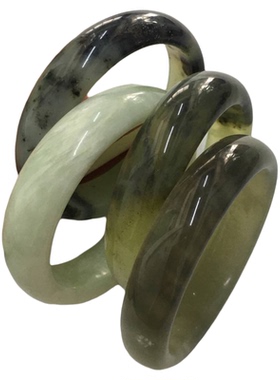 特价包邮纯天然玉石手镯微裂柳裂岫玉手镯 A货水墨柳裂手镯