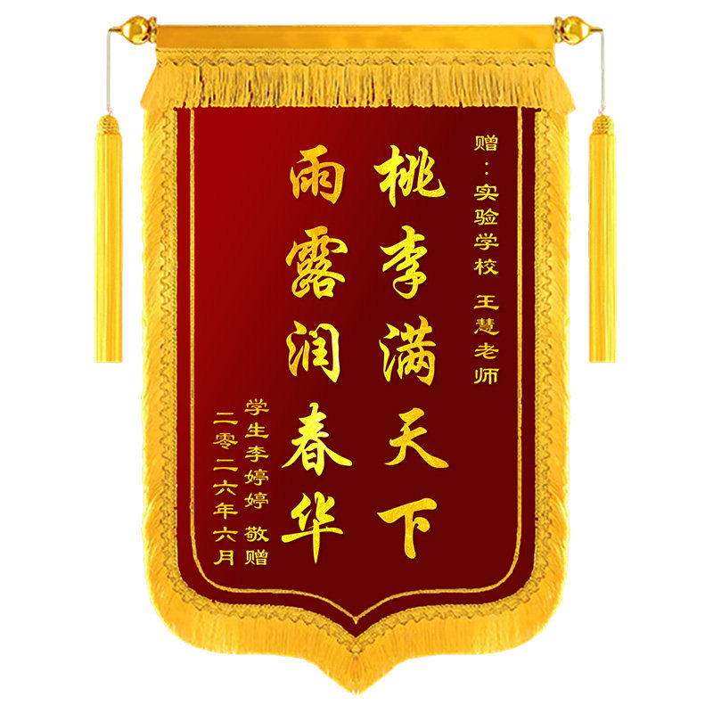 锦旗定制感谢中小学大学老师锦旗班主任老师教师节礼物毕业旌旗