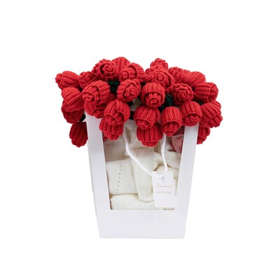 玫瑰花束毯送女生闺蜜新婚礼物