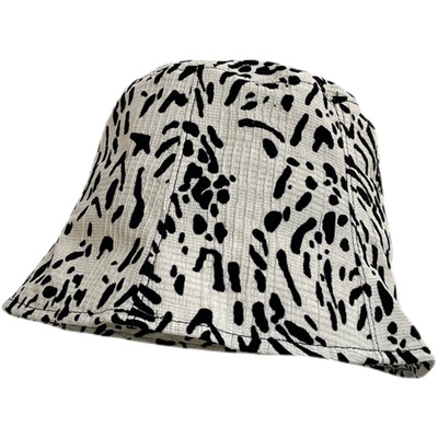 素颜遮脸豹纹直筒早春自闭帽子