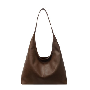 韩国大容量上班通勤高级感斜挎棕色托特包包女2025新款单肩腋下包