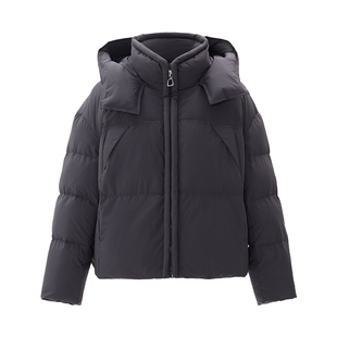 IAmMIX27冬季连帽羽绒衣女短款加厚保暖休闲百搭白鸭绒面包服外套